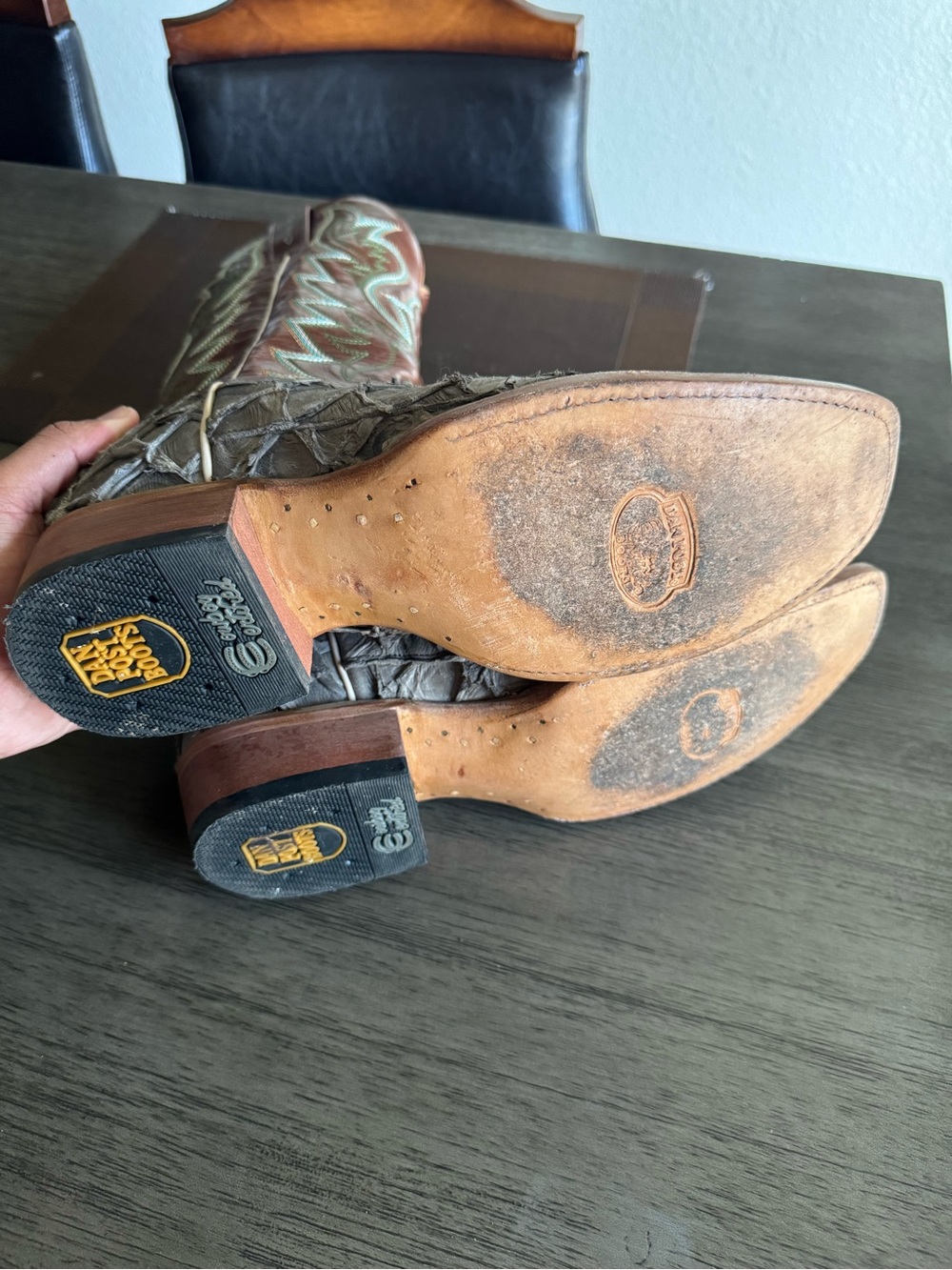 Dan post Grey pirarucu cutter toe boot - Picture 5 of 5
